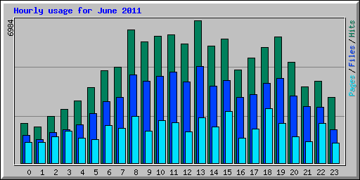 Hourly usage for June 2011