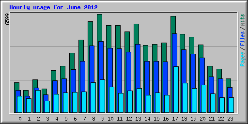 Hourly usage for June 2012