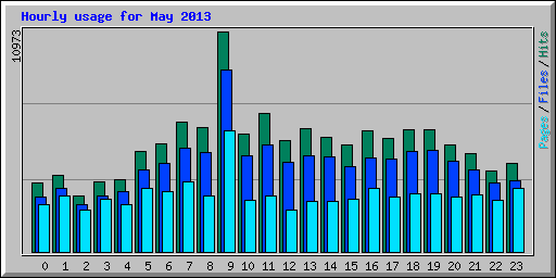 Hourly usage for May 2013