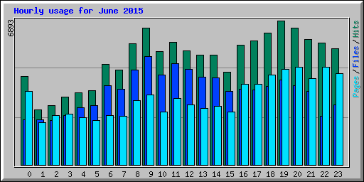 Hourly usage for June 2015