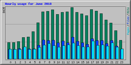 Hourly usage for June 2018